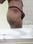 Crossdresser in sister thong